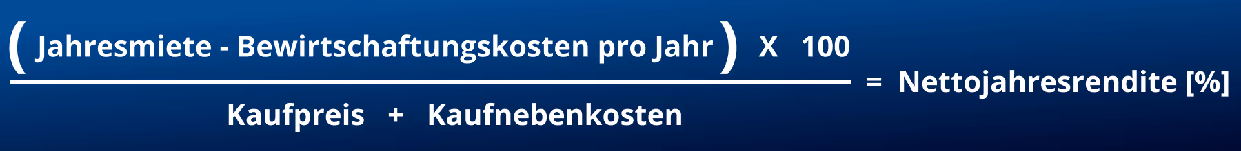 Formel Nettojahresrendite