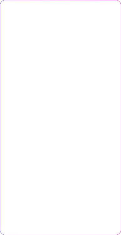 White rectangular area with a thin gradient border transitioning from blue at bottom left to pink at top right.