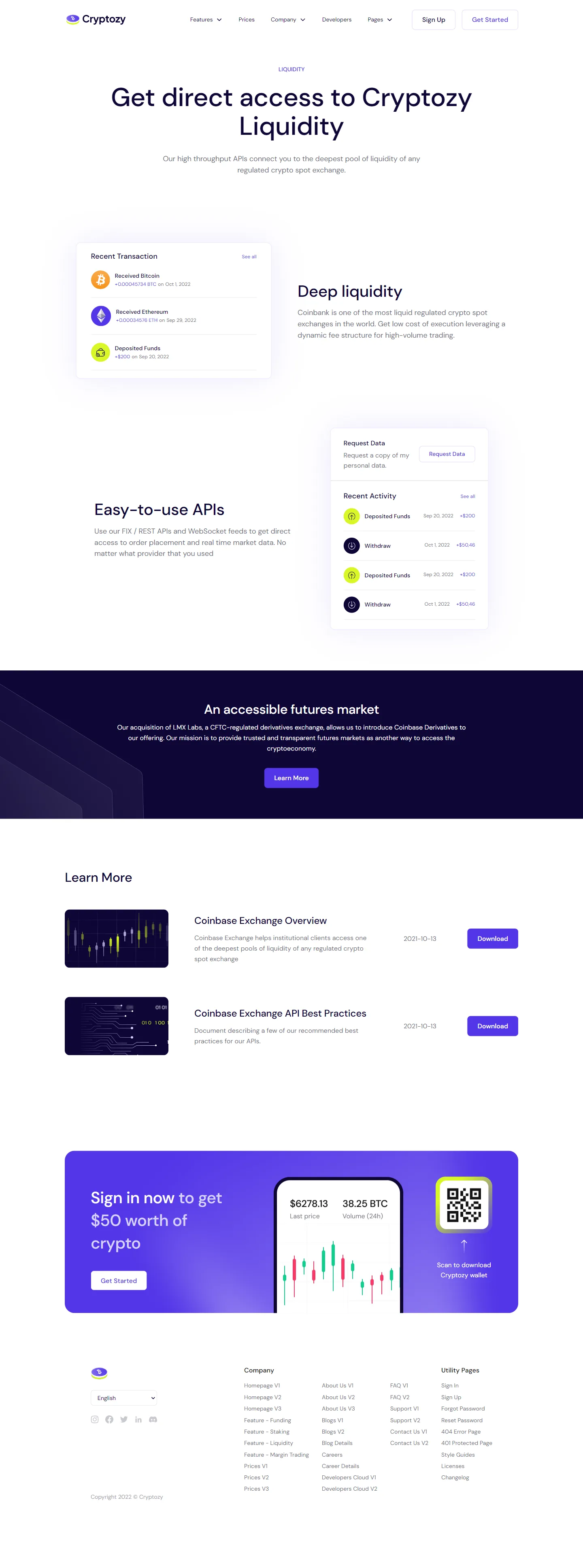 Cryptozy Assets - Features Liquidity
