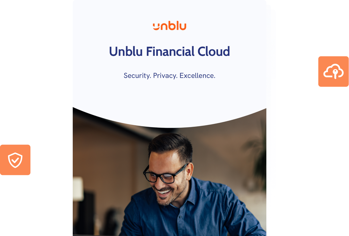 Unblu Financial Cloud Paper document mockup