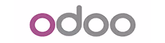 Odoo company logo in stylized lowercase letters.