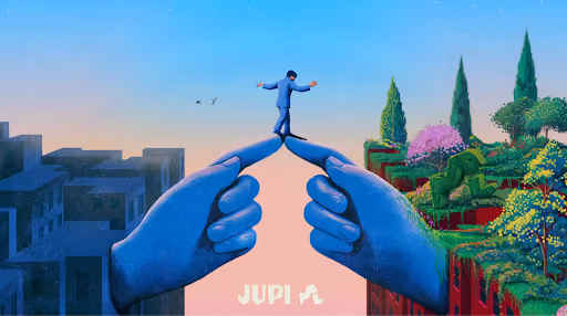 how&how's hand-drawn illustration for JUPI campaign
