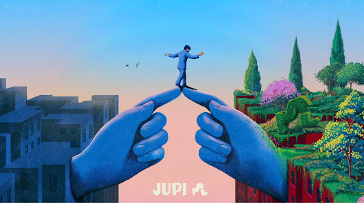 how&how's hand-drawn illustration for JUPI campaign