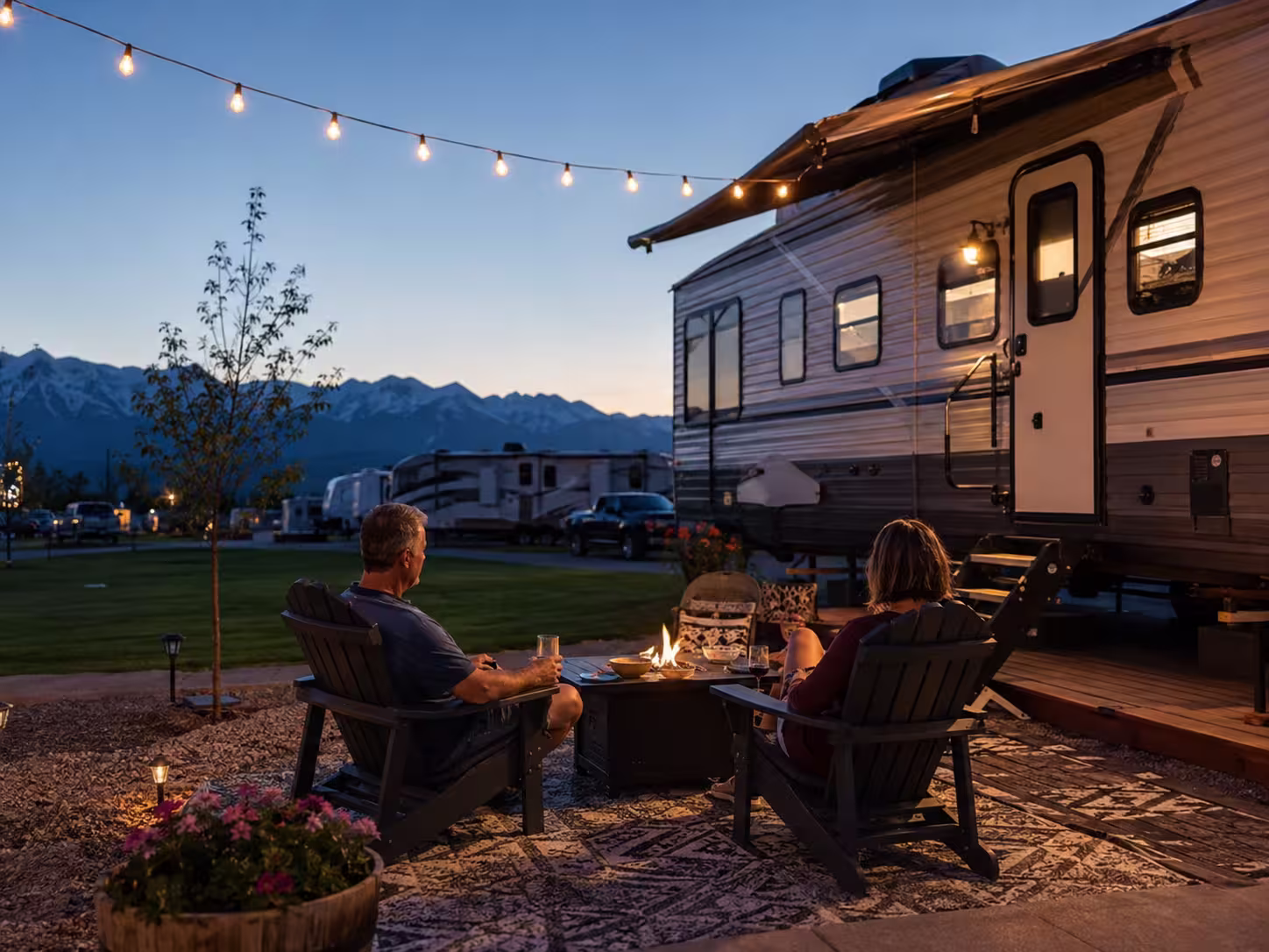 Long term travel trailer rental at a Salt Lake Valley RV resort