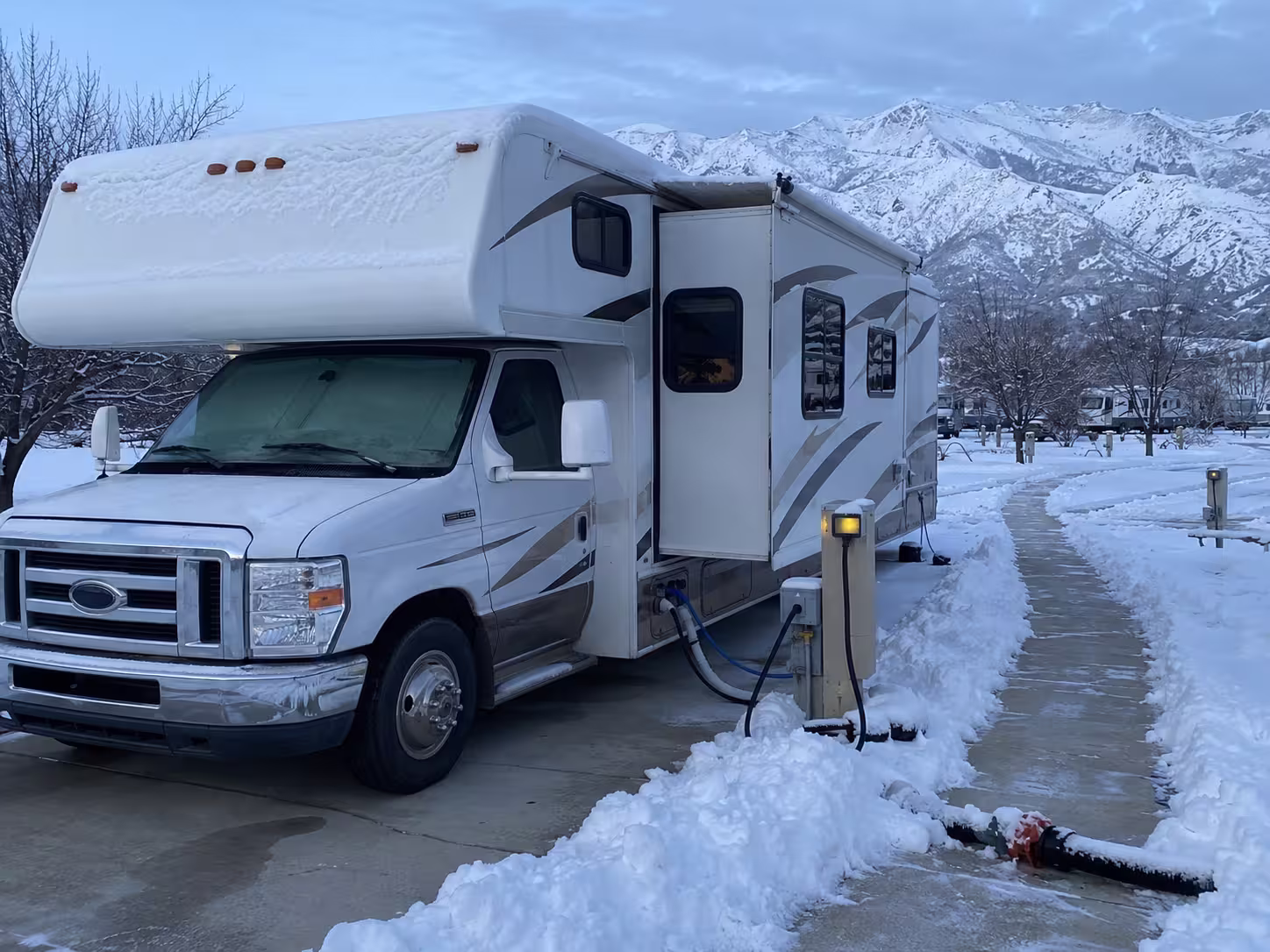 Long term RV rental with winter hookups near Salt Lake City