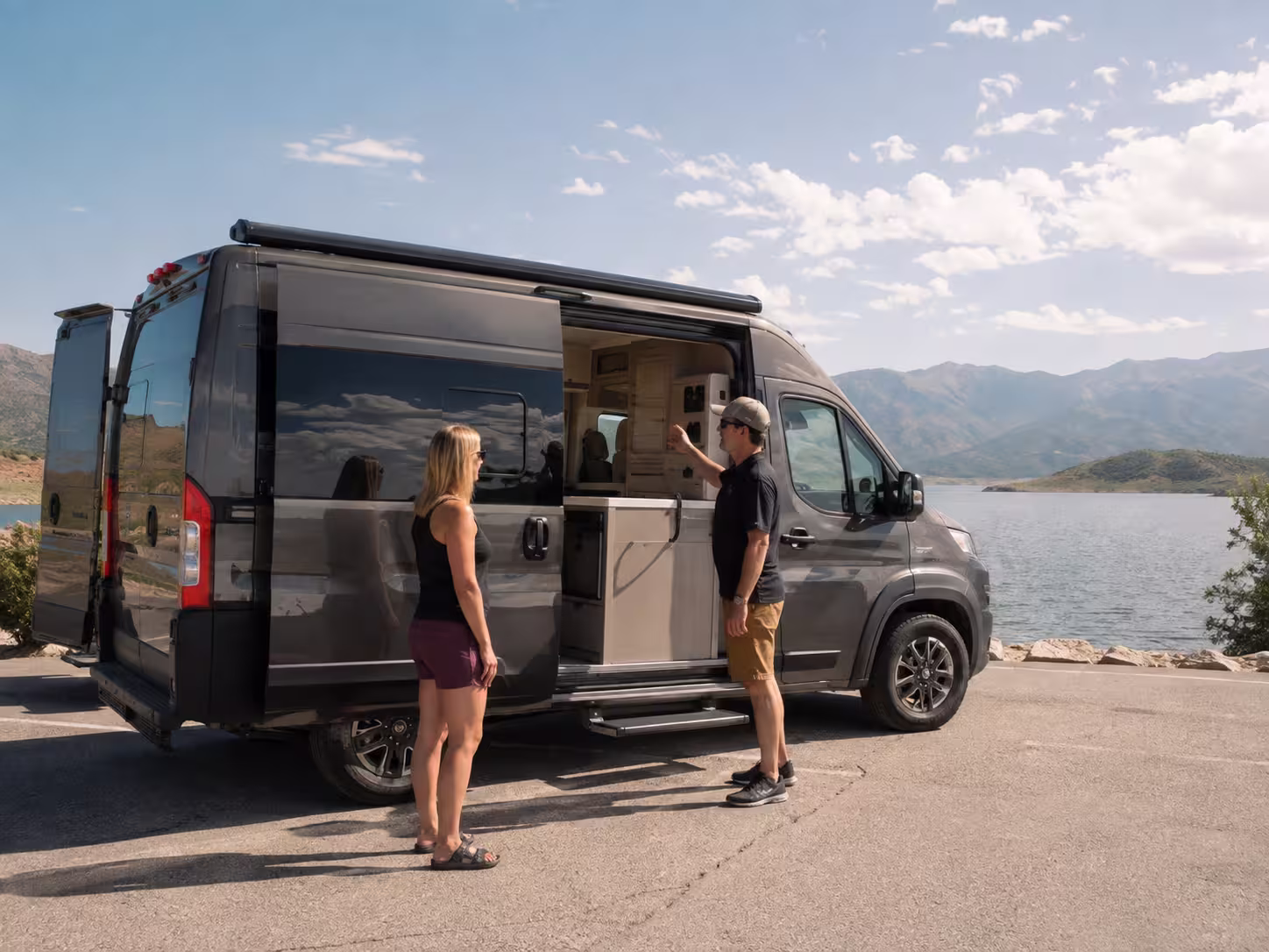 Class B camper van delivered at Jordanelle State Park in Utah