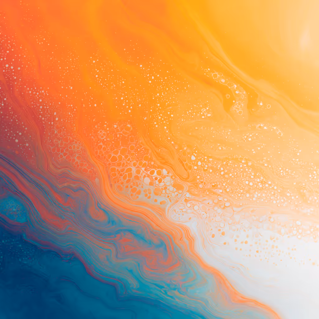 subtle waves moving from the upper left to lower right with the colors or orange and teal