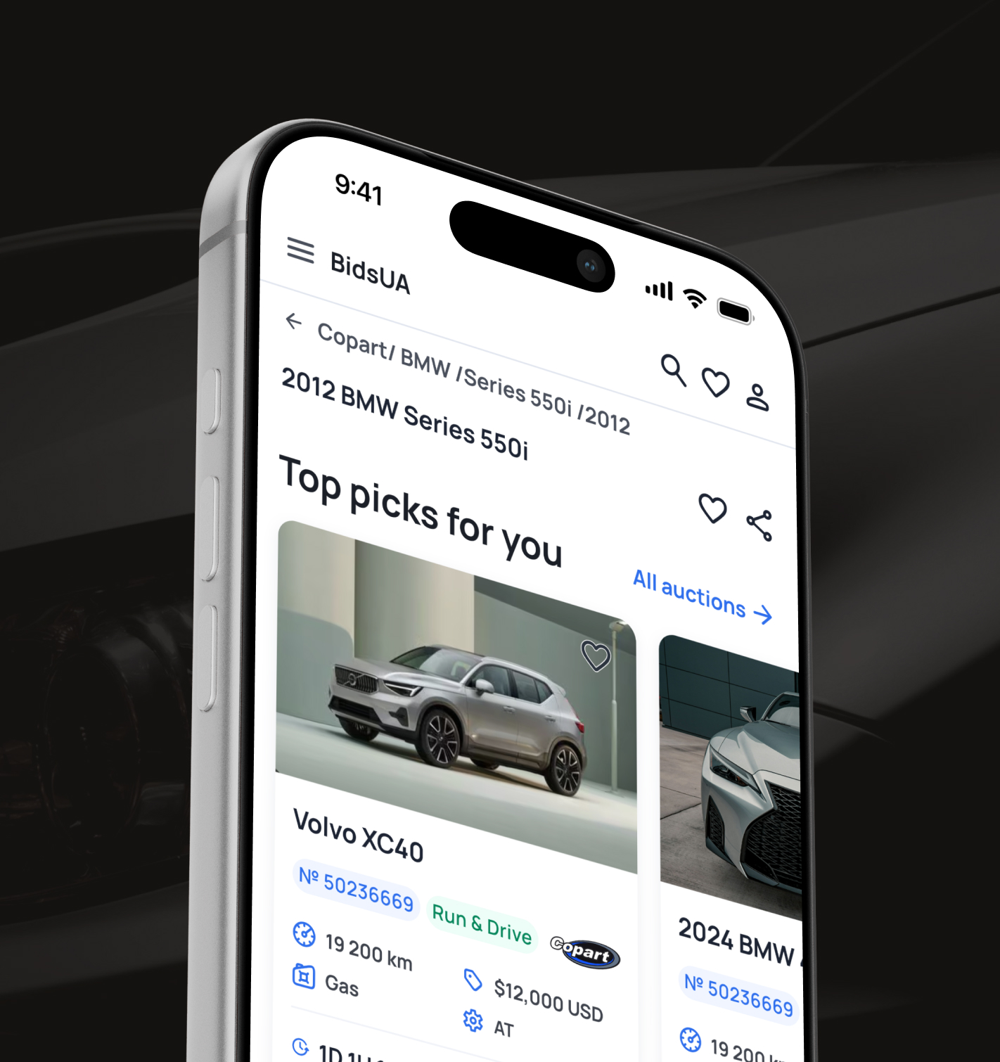 BidsUA — Web and Mobile Auction Platform