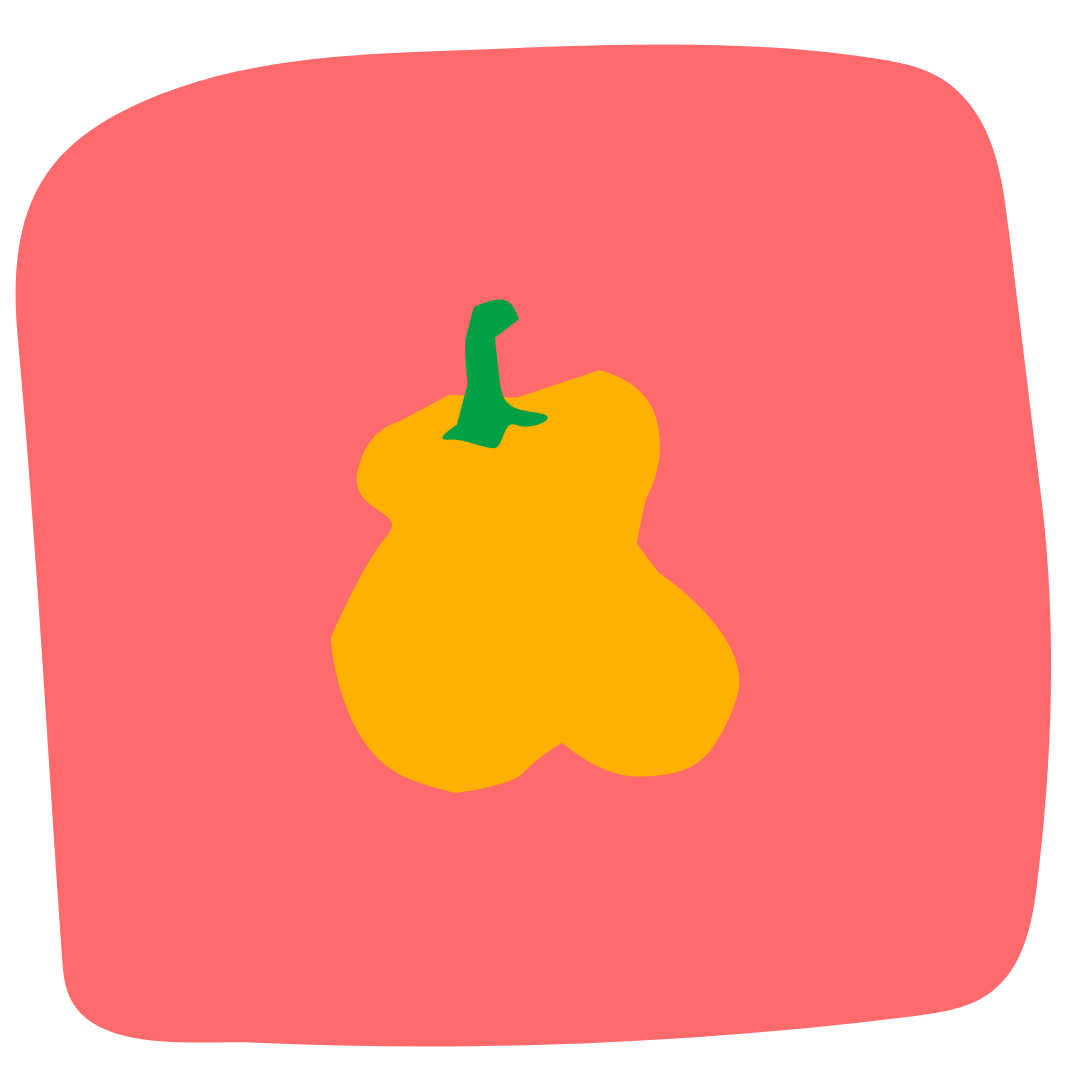 un poivron jaune difforme