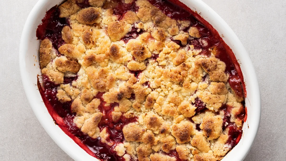 Crumble pommes fraises