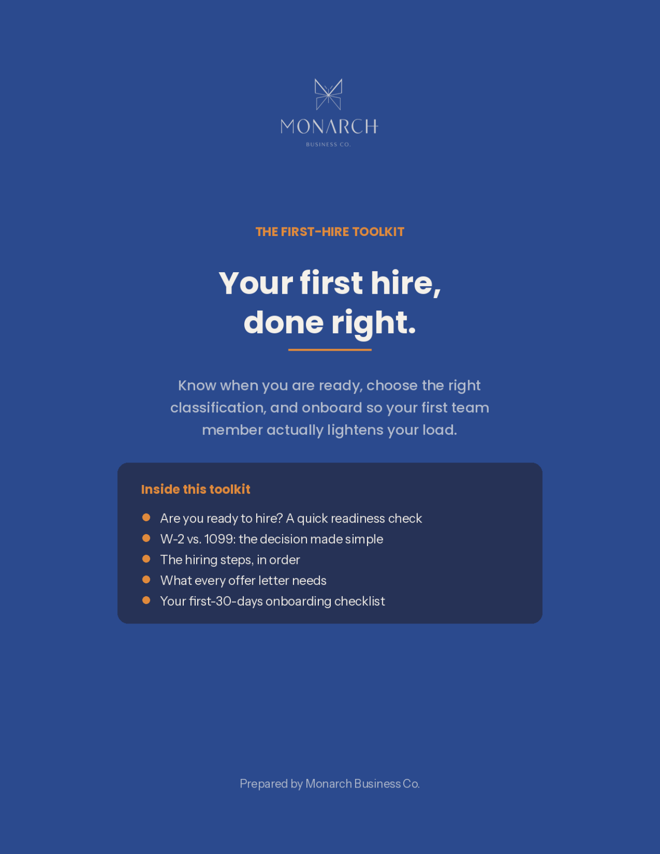 First-Hire Toolkit preview