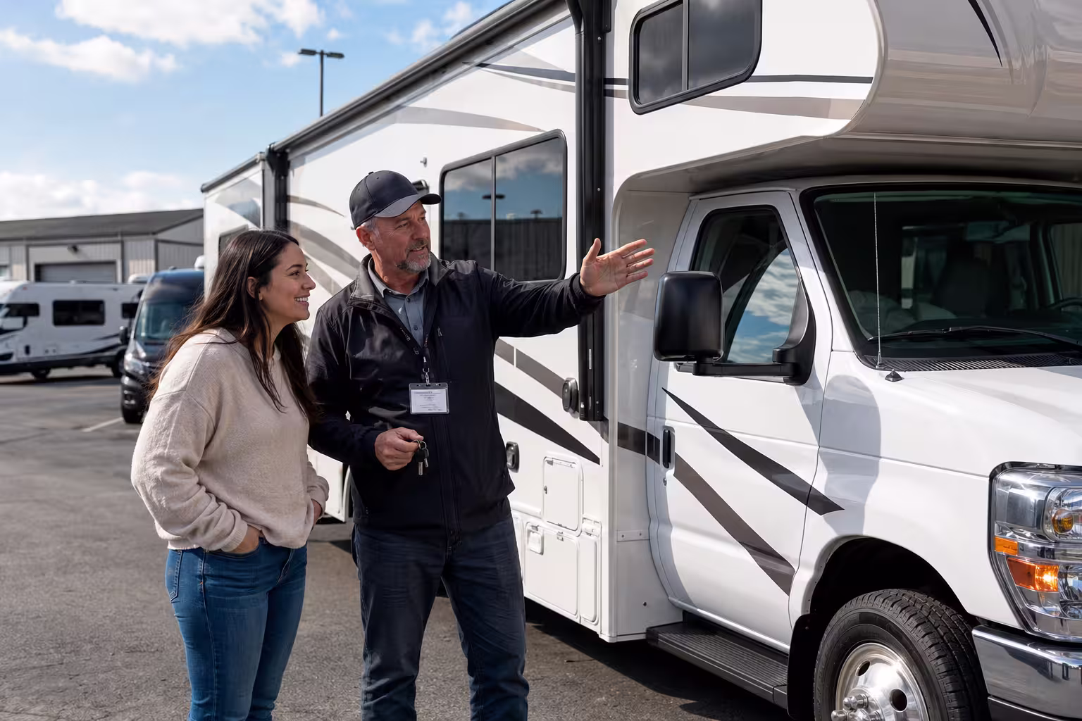 Motorhome pickup and walkthrough in Hornell, Finger Lakes NY