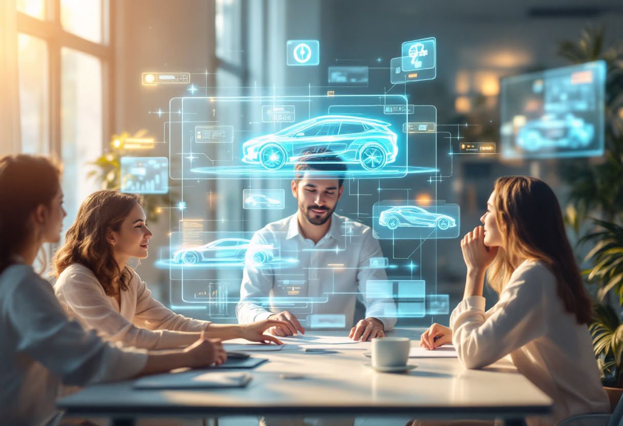 image of an office collaboration scene (for a mobility and transportation)