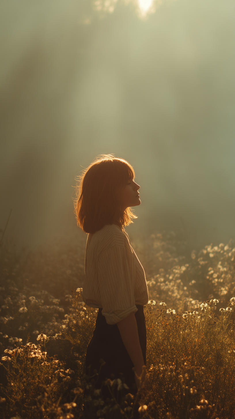 Une femme âgée casse un œuf dans une poêle bleue en cuisinant.