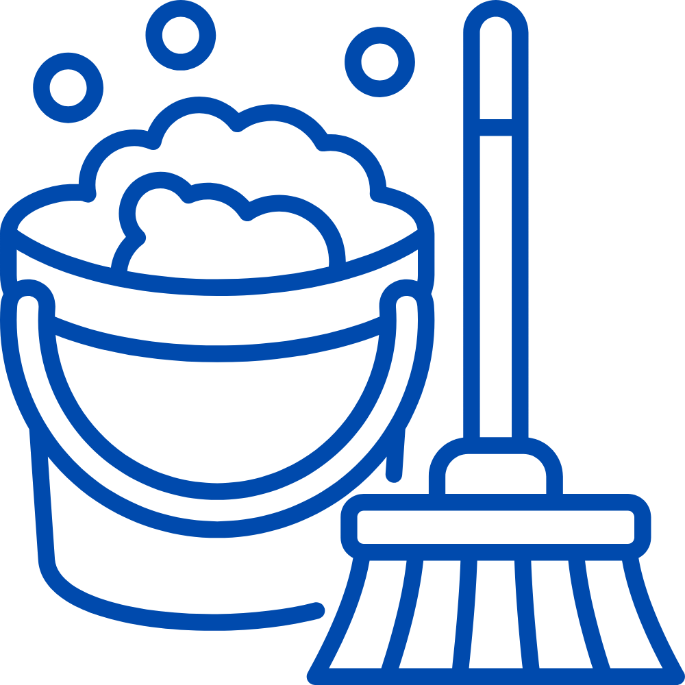 Deep and move cleaning icon