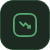 Green square badge with rounded corners featuring a small white chart line and a downward arrow inside.