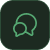 Green speech bubble chat icon with a smaller speech bubble inside.