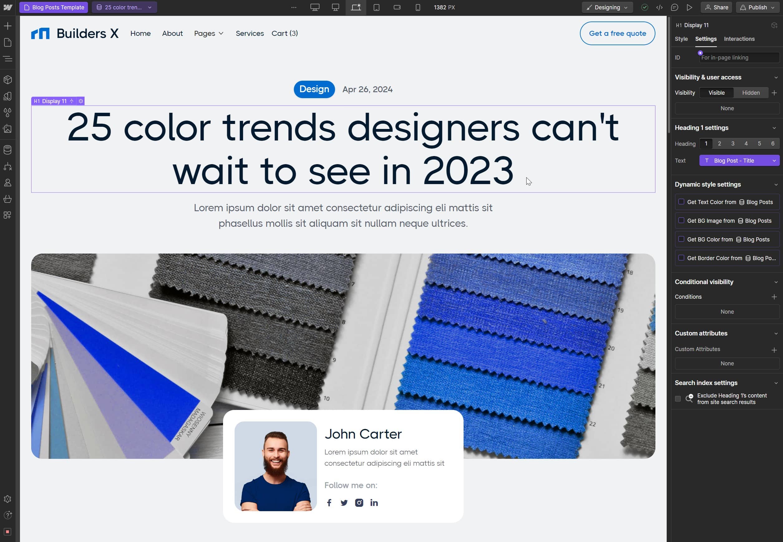 CMS Page - Builders X Webflow Template