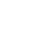 White icon of two adjacent commercial buildings with multiple windows on a black background.