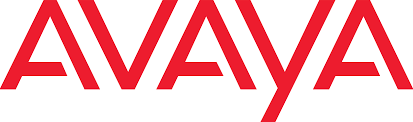 Avaya company logo in bold red letters.