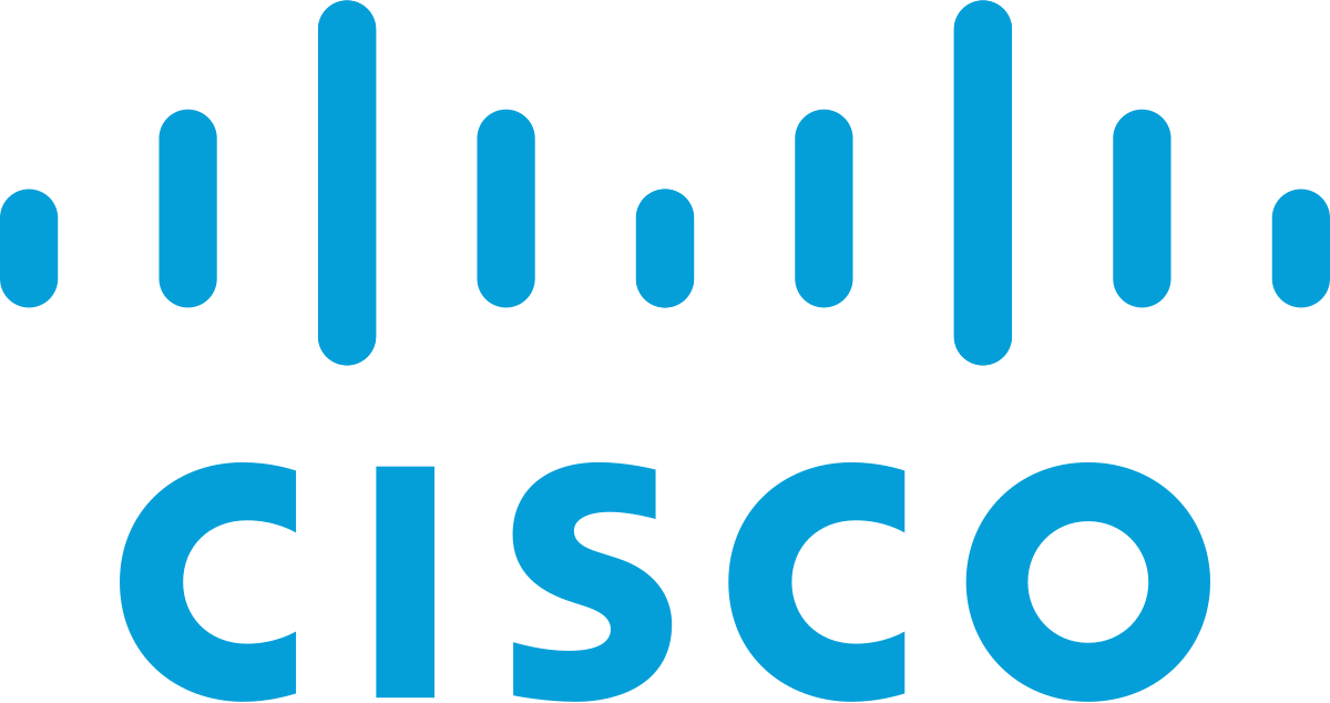 Cisco logo featuring stylized blue vertical bars above the lowercase text 'cisco'.