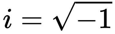 Math equation - i is equal to the square root of -1