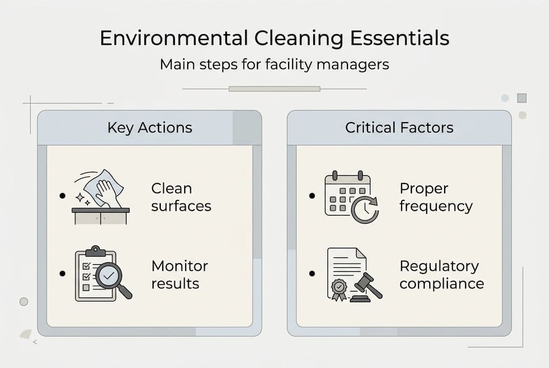 Infographic facility cleaning essentials overview