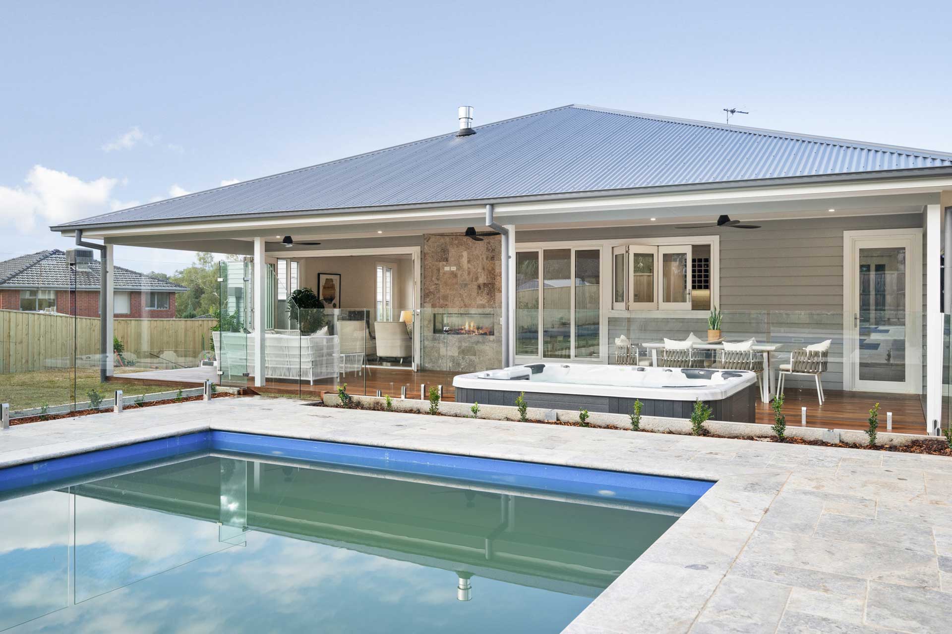 Ben Court knockdown rebuild interior, St Helena by Hylton Constructions