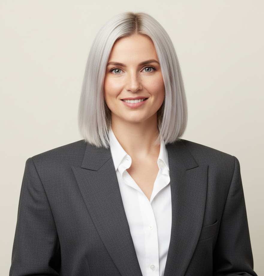 Portrait of a man sitting on a chair, looking forward.