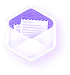 White envelope with a letter icon inside a hexagonal purple border.