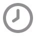 Analog clock showing the time as 8 o'clock with a gray circular frame.