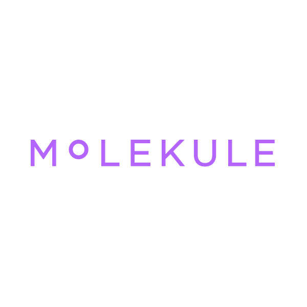 Molekule logo with purple text on a black background.