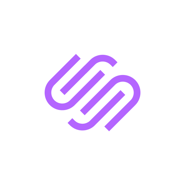 Purple stylized interwoven loops forming a symmetrical abstract symbol on a black background.