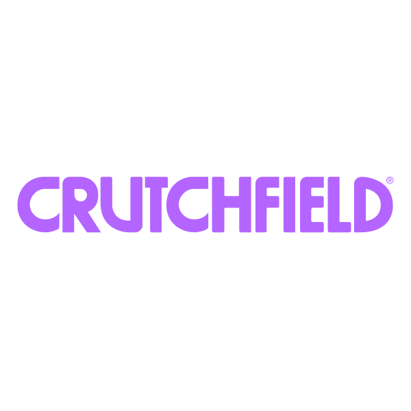 Crutchfield brand name in bold purple text.