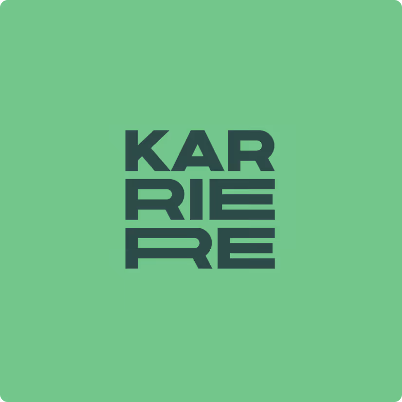 Text logo reading KAR RIE RE in bold black letters on a green background.
