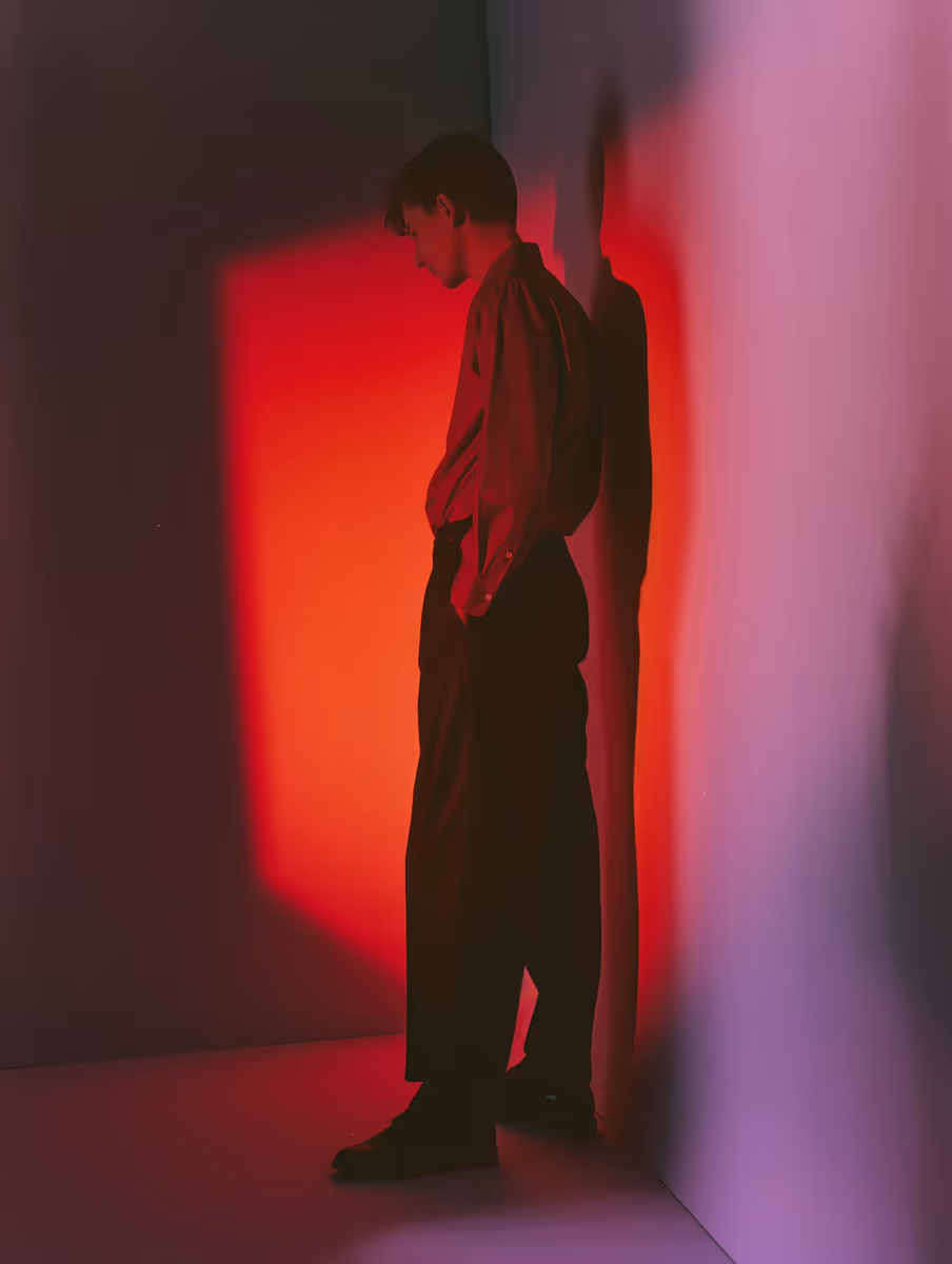 A majestic reindeer standing in a snowy landscape.