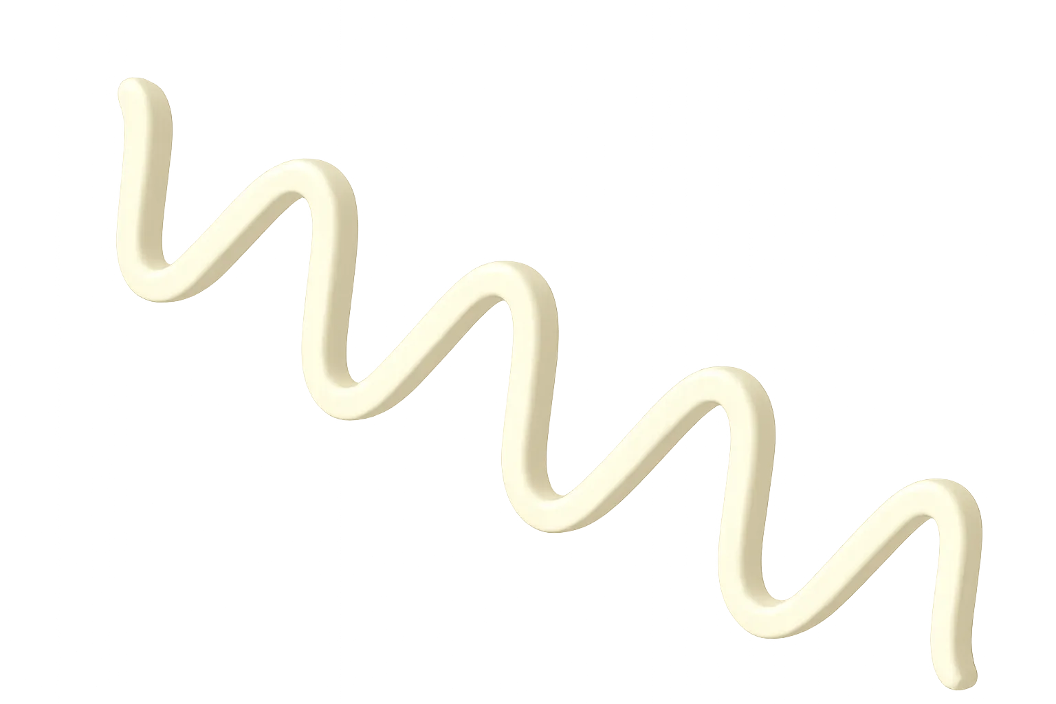 Glowing white wavy light tube against a dark gradient background.