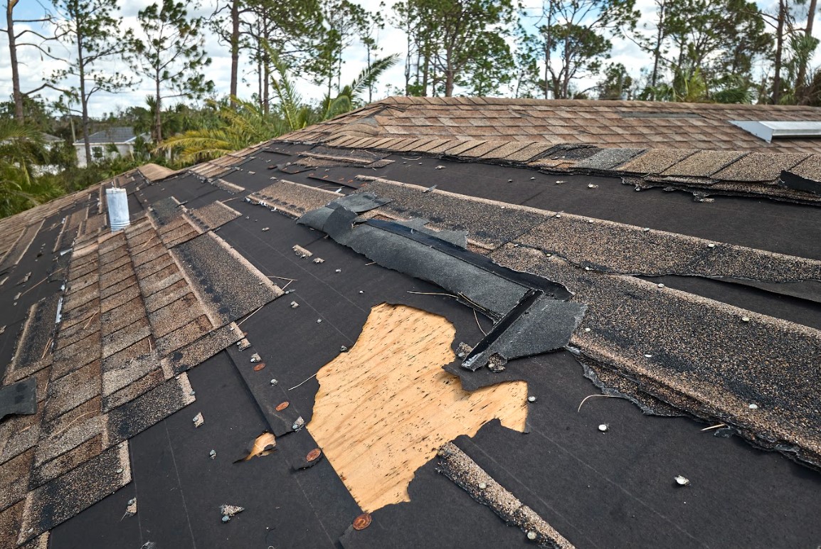 storm damage roof