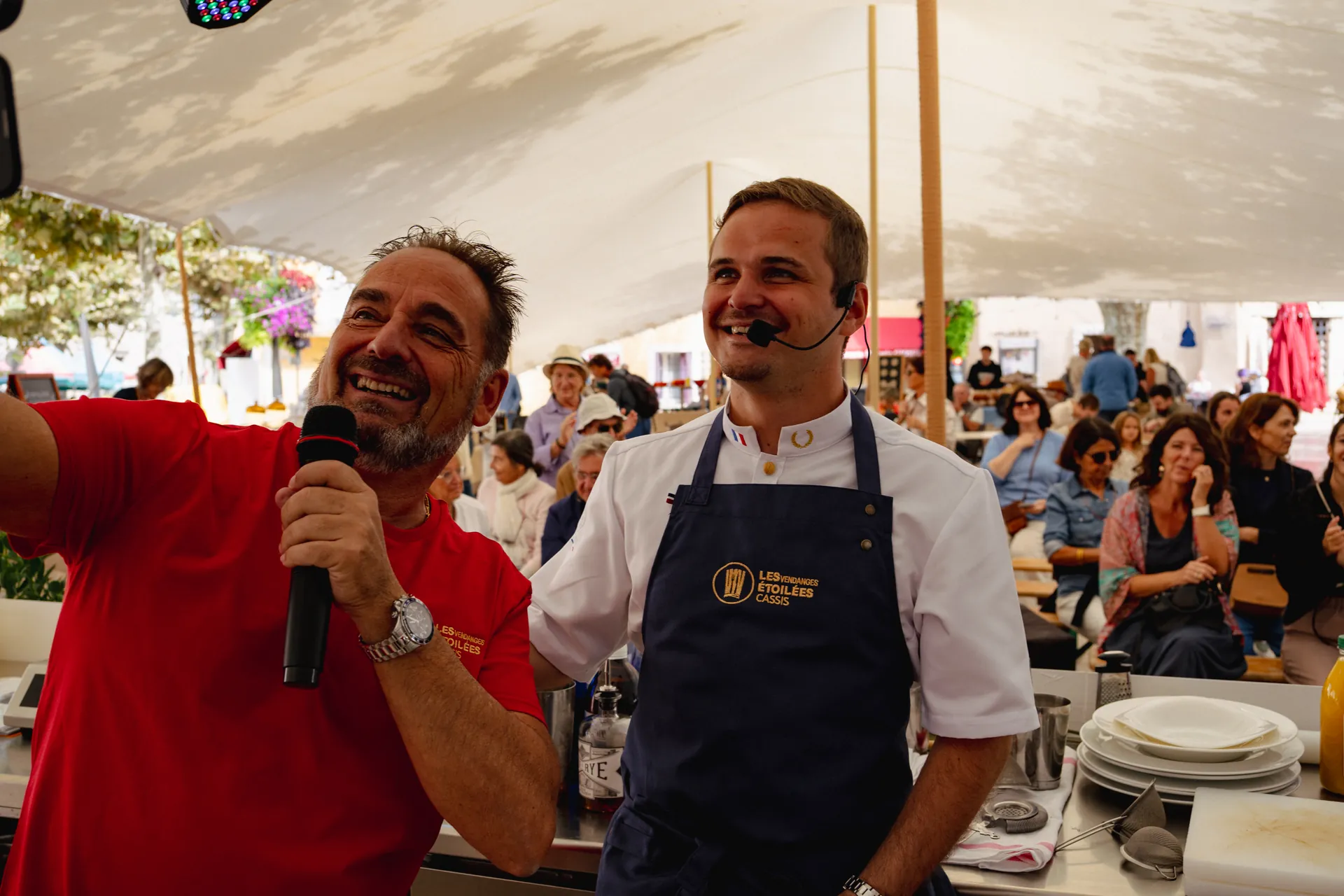 Victor Weber en démonstration lors d'un événement culinaire en plein air
