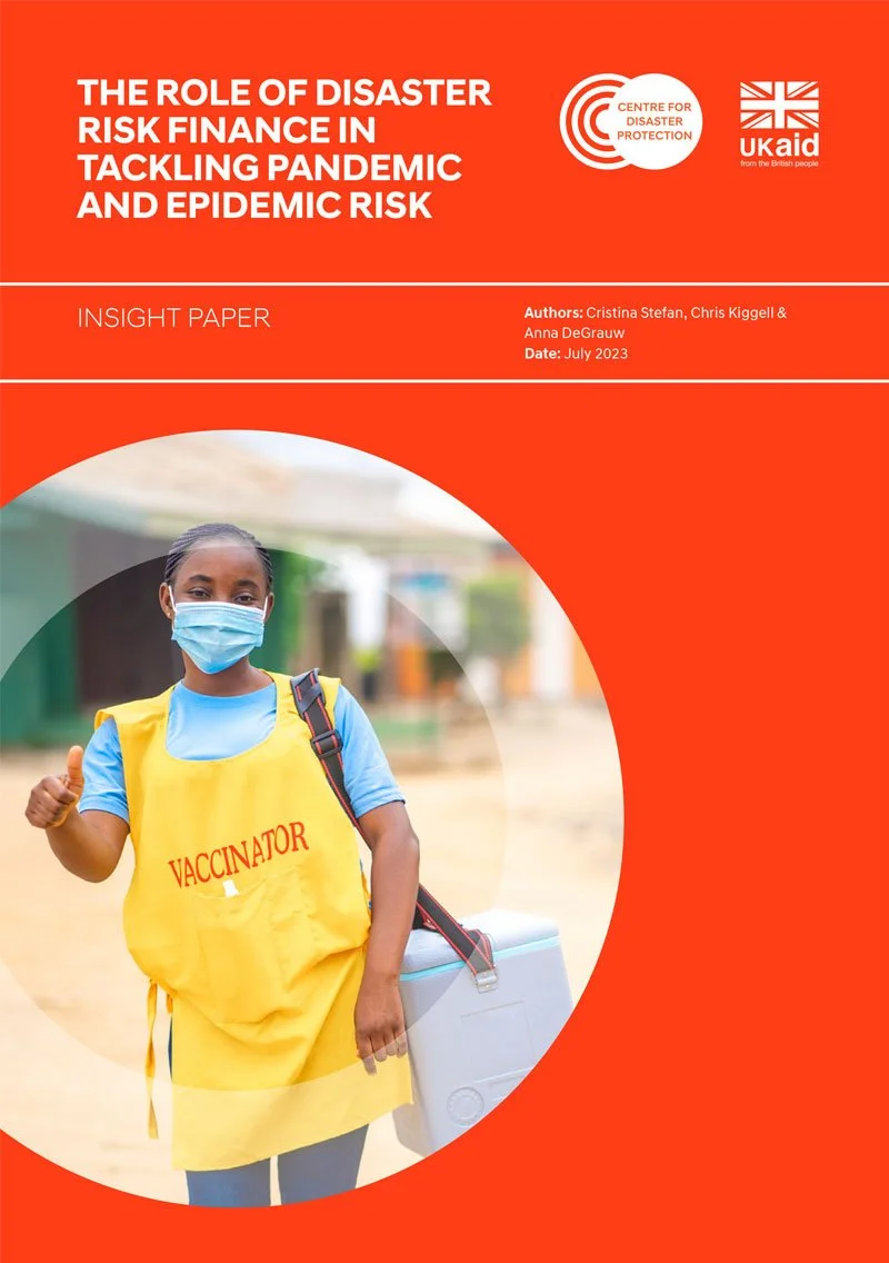 The Role Of Disaster Risk Finance In Tackling Pandemic And Epidemic Risk