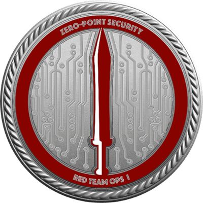 AFINE's Zero-Point Security Red Team Ops 1 certification badge.