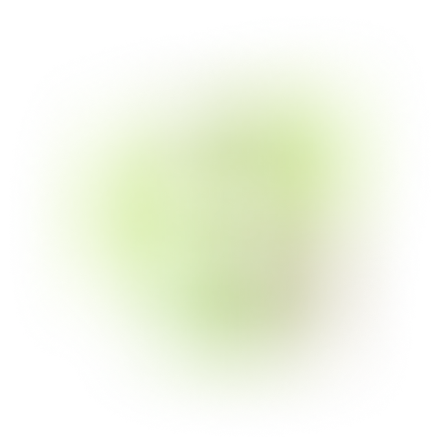 Soft green glowing abstract shape with blurred edges on black background.