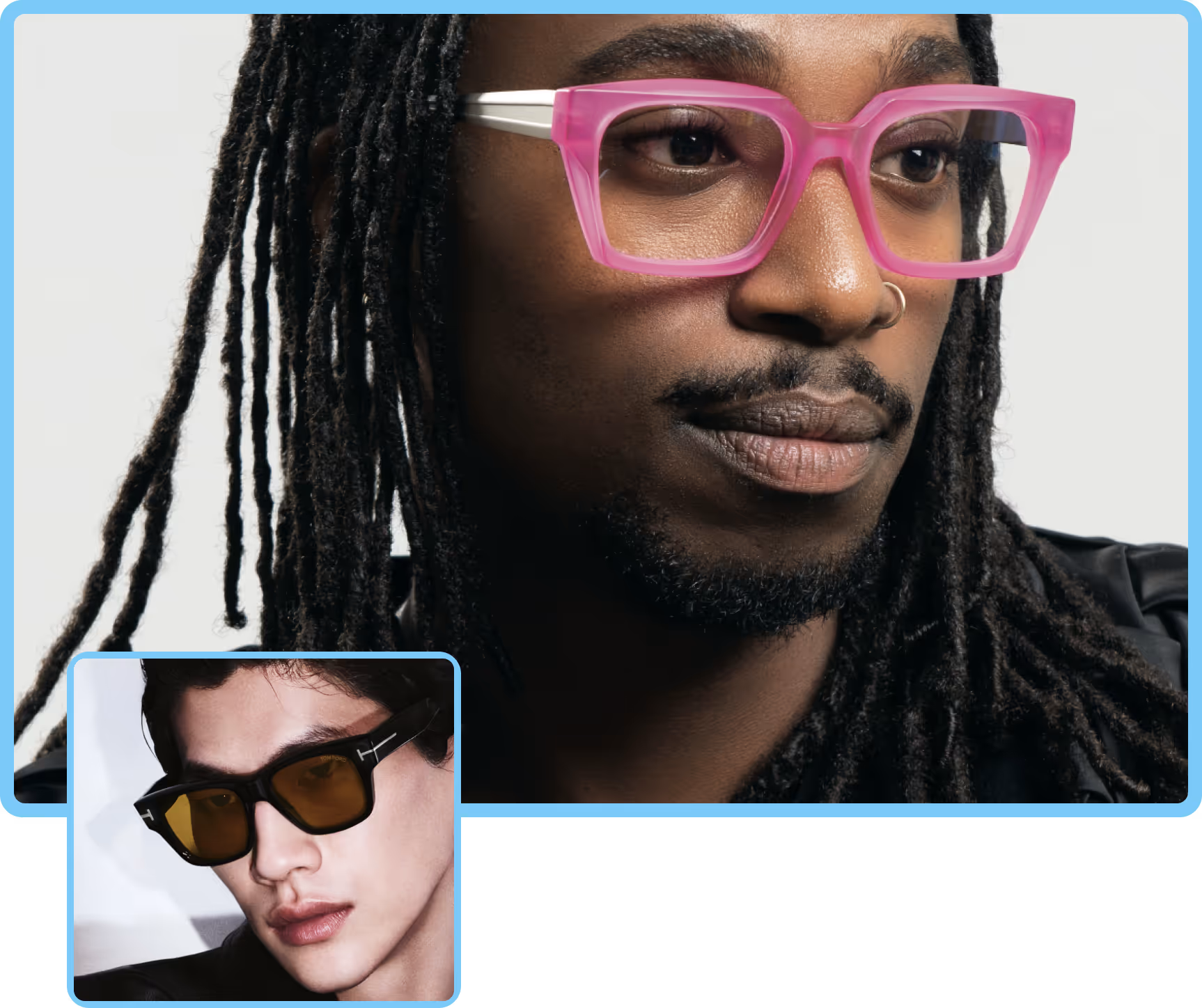 Collage of people wearing sunglasses