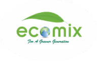 Ecomix logo with a green leaf above the text and the tagline 'For A Greener Generation'.