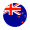 Circular icon featuring the Australian flag with a blue background and red and white stars.