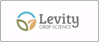 Levity Crop Science logo with stylized plant and partial blue circle.
