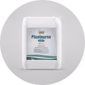 White container of Plantnurse liquid plant nutrient with a green label.