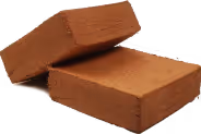 Two rectangular brown coir blocks stacked on a white background.