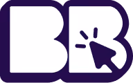 BB logo with a mouse cursor clicking on the second B.