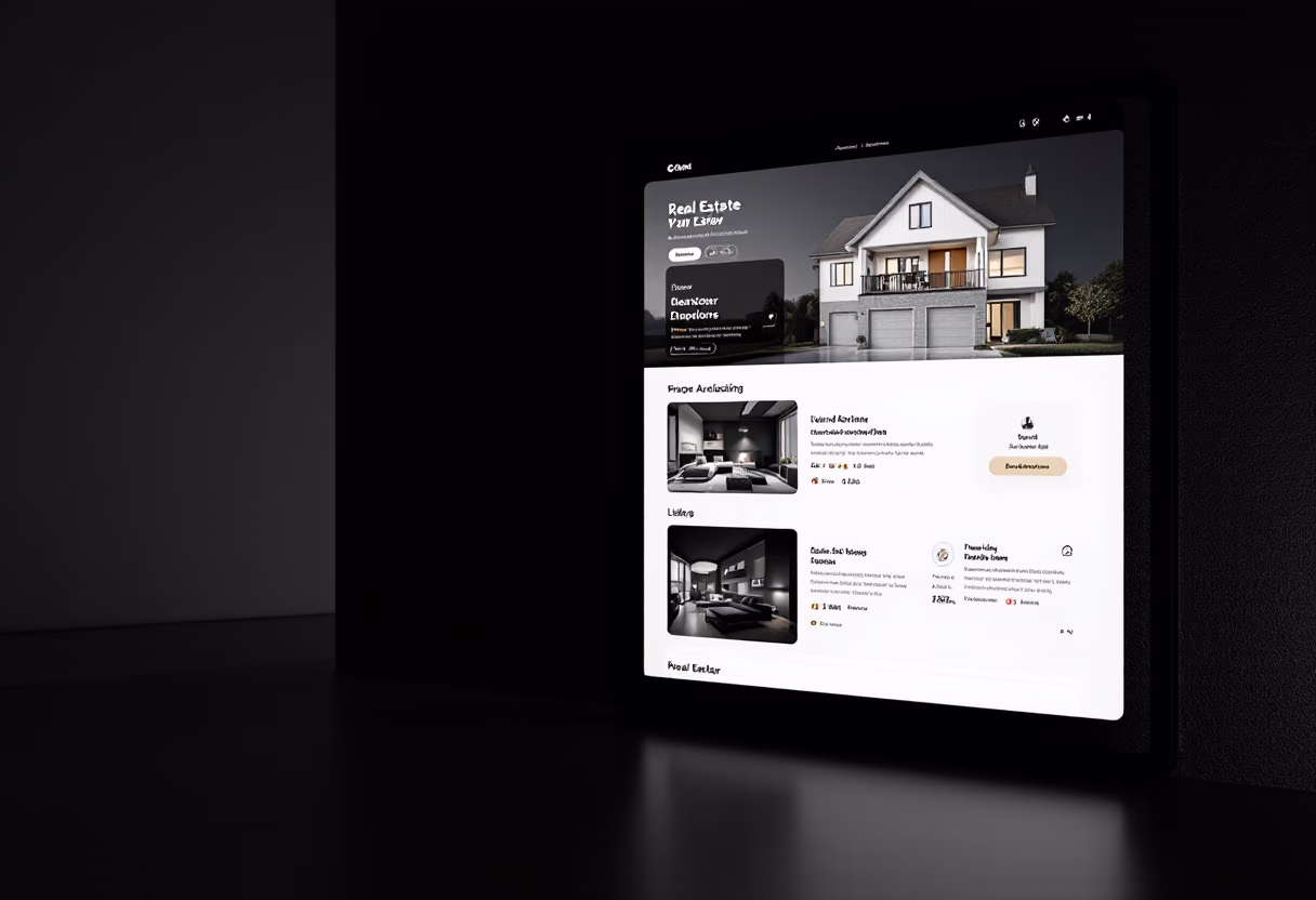 [interface] image of user interface showing property listings (for a real estate tech)